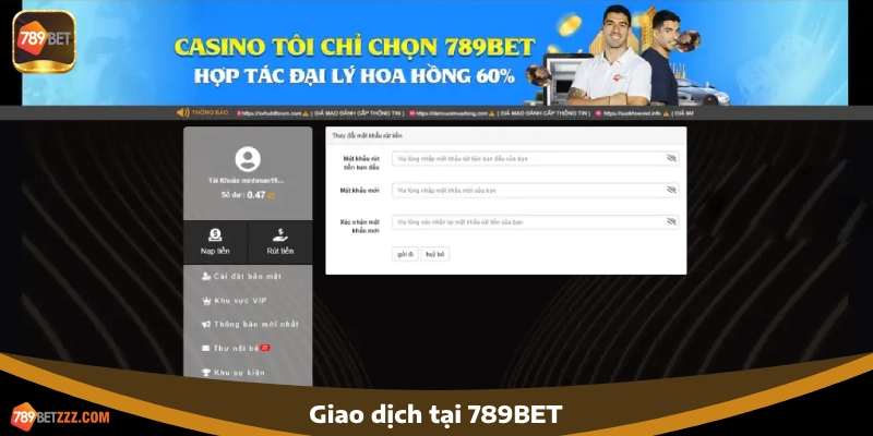 Nạp và rút tiền 789BET